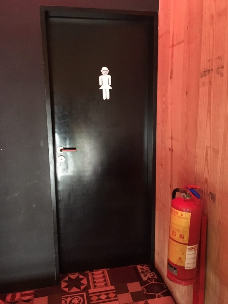 Toilet girls extinguishers 