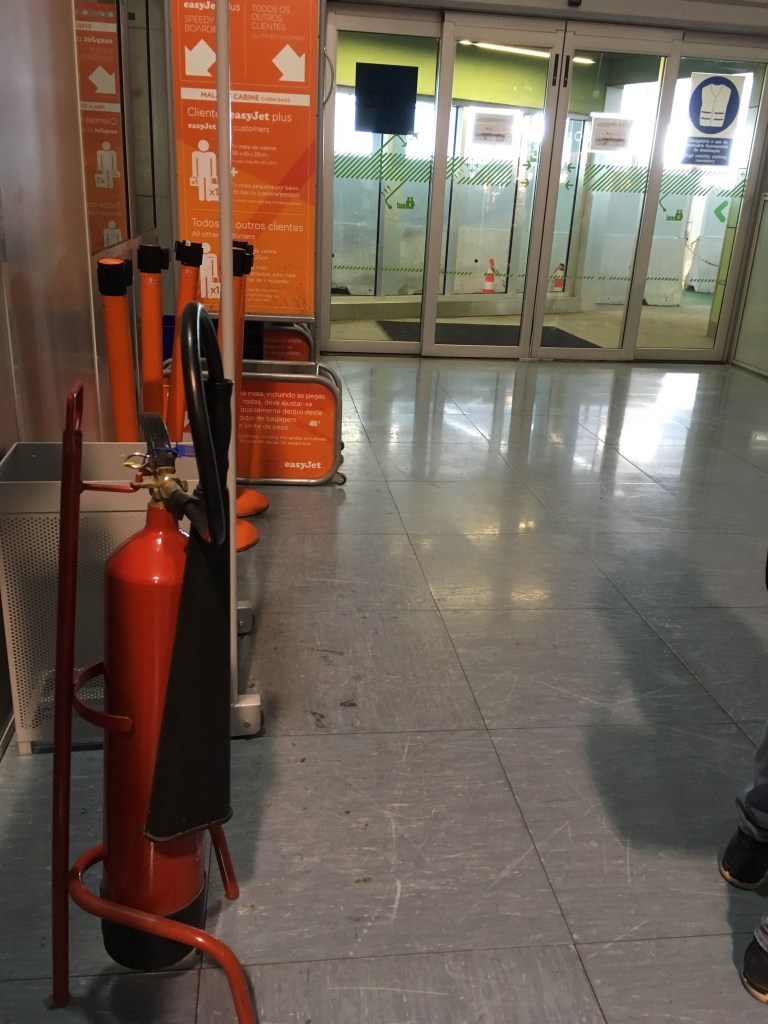 Fire extinguisher, safety at airports, extinguishers check in