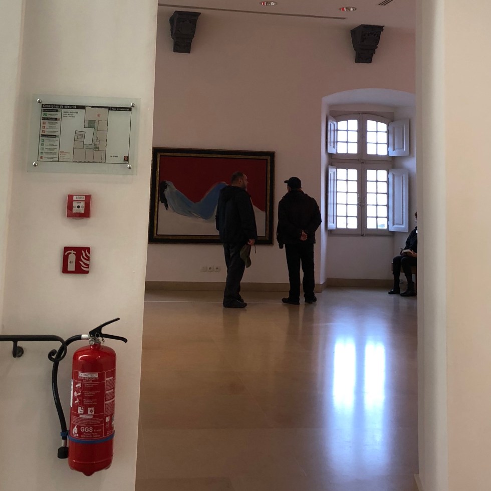 picasso museum antibes, extinguisher in antibes museum