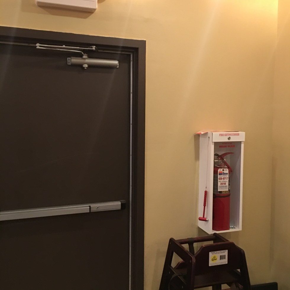 baby extinguisher, extinguisher in restaurants
