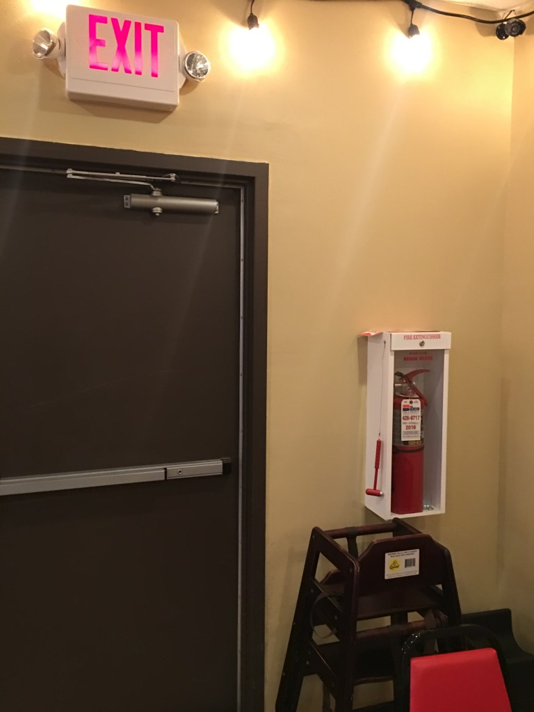 baby extinguisher, extinguisher in restaurants