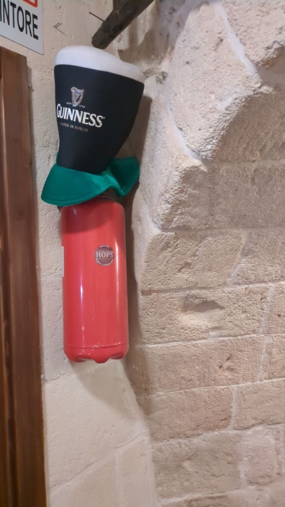 extinguisher at Hops, Polignano a Mare, Italy